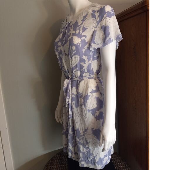 Banana Republic Womens Periwinkle Blue Floral Dress Size M Romantic Fairycore - Picture 7 of 8